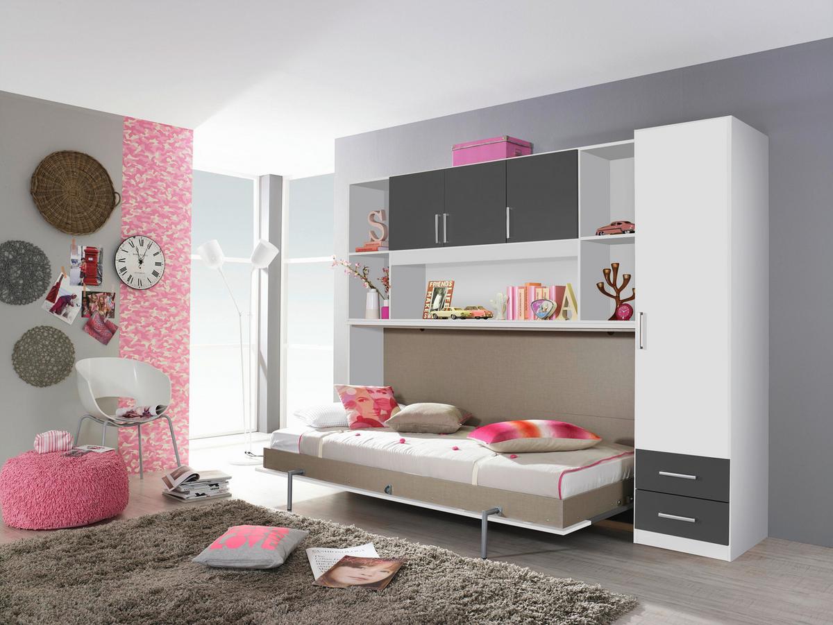Drehtürenschrank mit Laden 47cm Albero Extra, Grau/Weiß - Weiß/Grau, Design, Holzwerkstoff (47/197/54cm) - Rauch Möbel