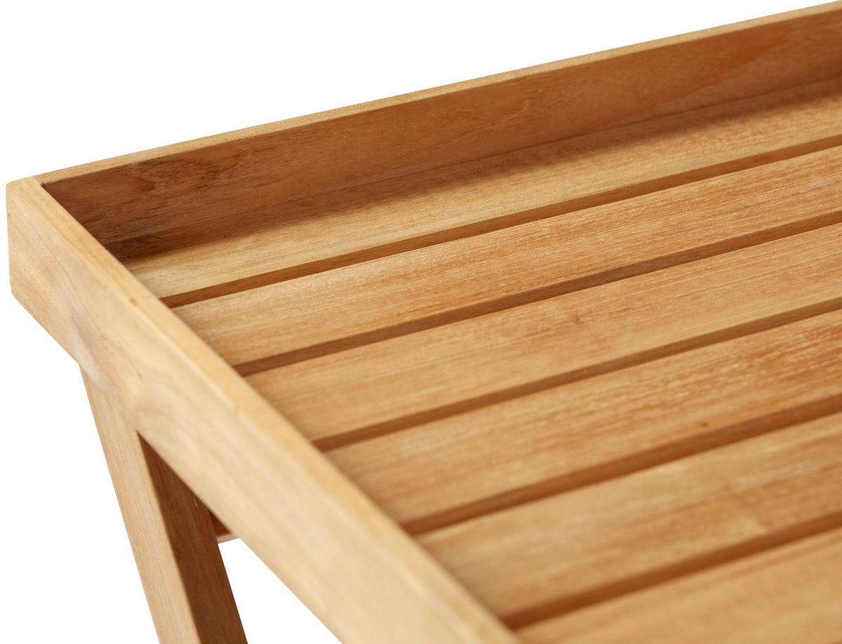 Gartentisch Klappbar Tray Table Teakholz L 60 cm - Teakfarben, KONVENTIONELL, Holz (60/40/65cm) - MID.YOU
