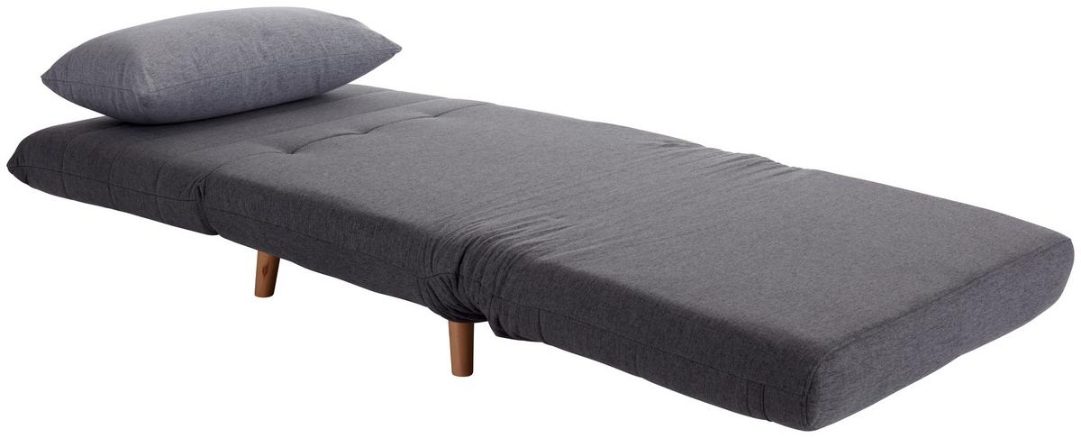 Rozkládací pohovka/křeslo SIMON šedá - šedá/světle šedá, Moderní, dřevo/textil (77/84/91cm) - Ondega