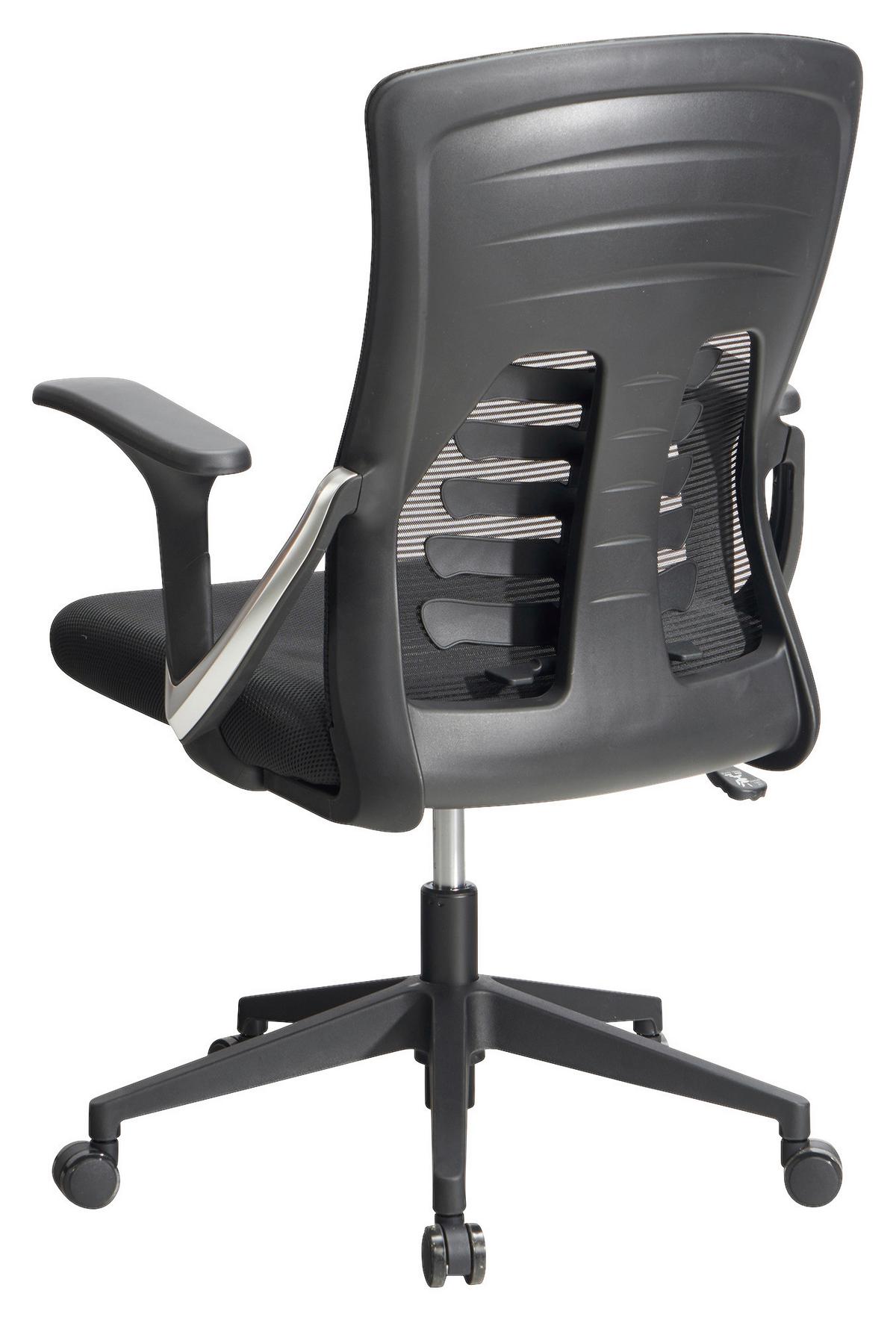 Drehstuhl Schwarz B: 65 cm - Schwarz, Design, Kunststoff/Textil (65/104/65cm) - MID.YOU