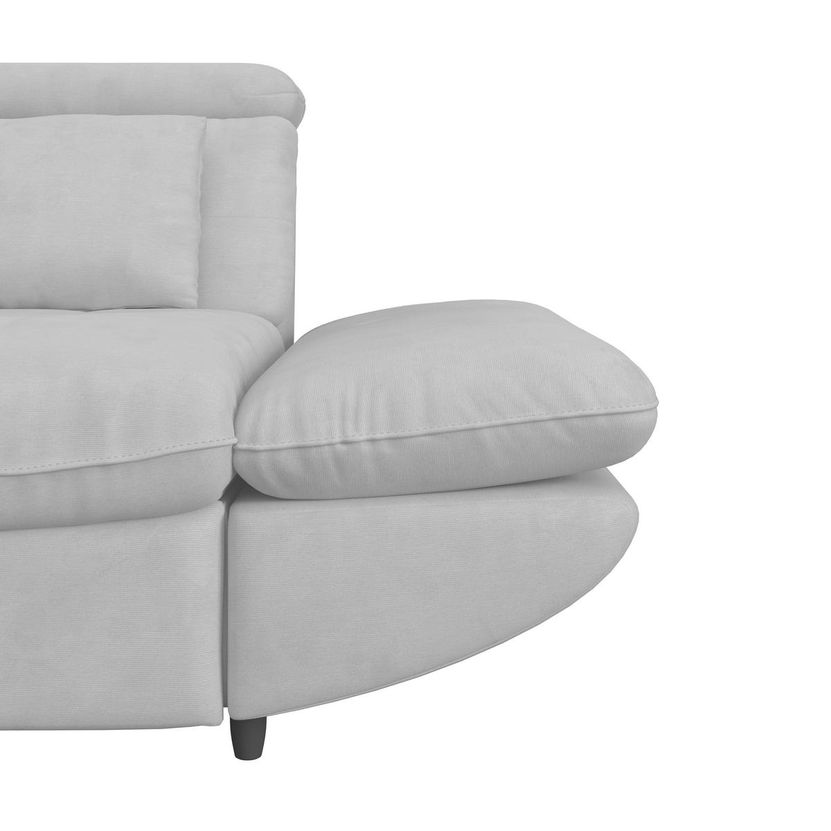 Ecksofa Mit Schlaffunktion Park Hellgrau 233x311 - Hellgrau/Schwarz, MODERN, Textil (233/311cm) - Luca Bessoni