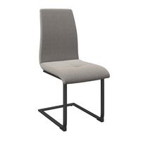 Schwingstuhl Tristan Webstoff hellgrau, B: 41cm - Hellgrau/Schwarz, MODERN, Holz/Textil (41/102/58cm) - James Wood