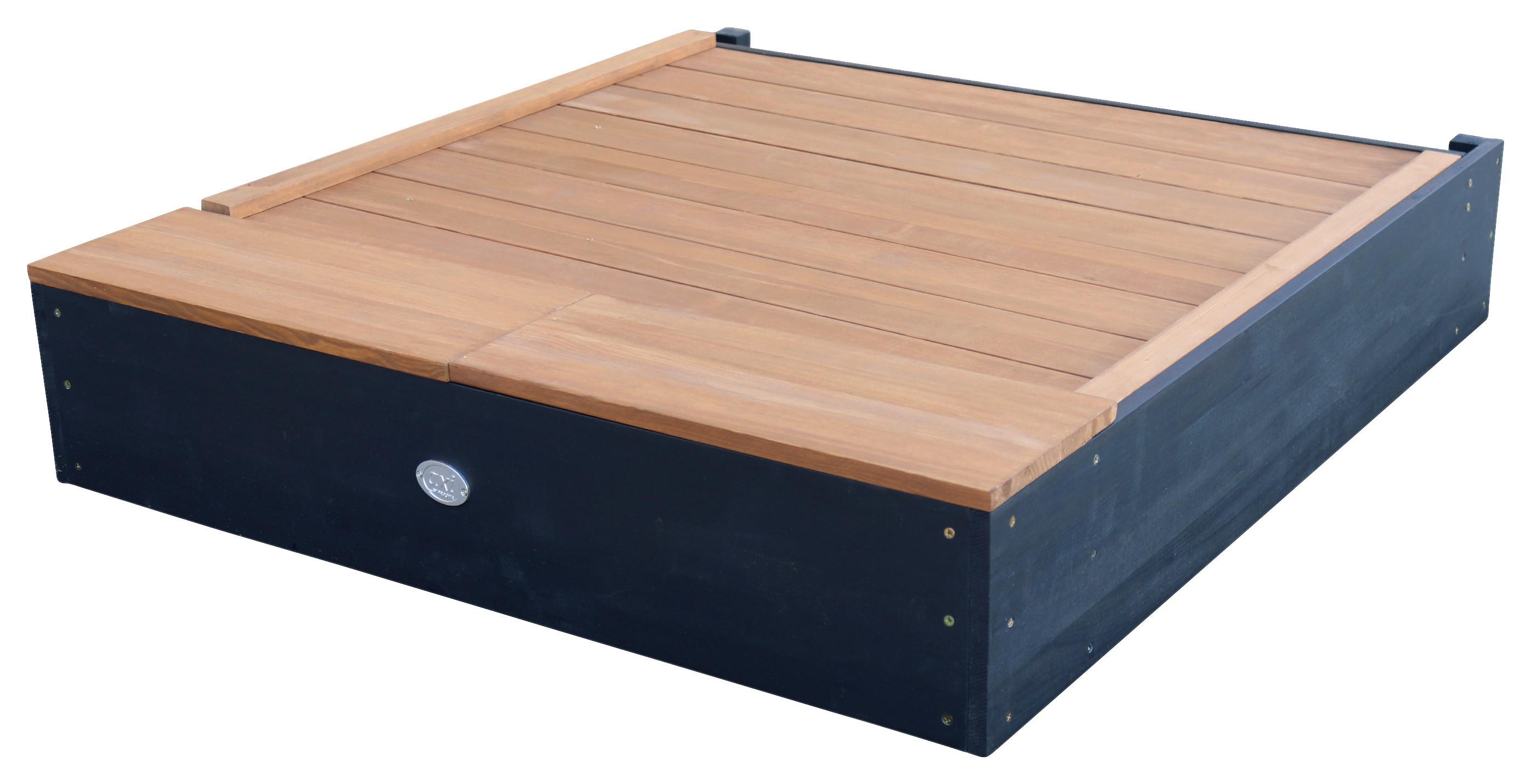 Sandkasten A031.018.05 - Anthrazit/Braun, KONVENTIONELL, Holz (90/74/100cm) - Ambia Garden