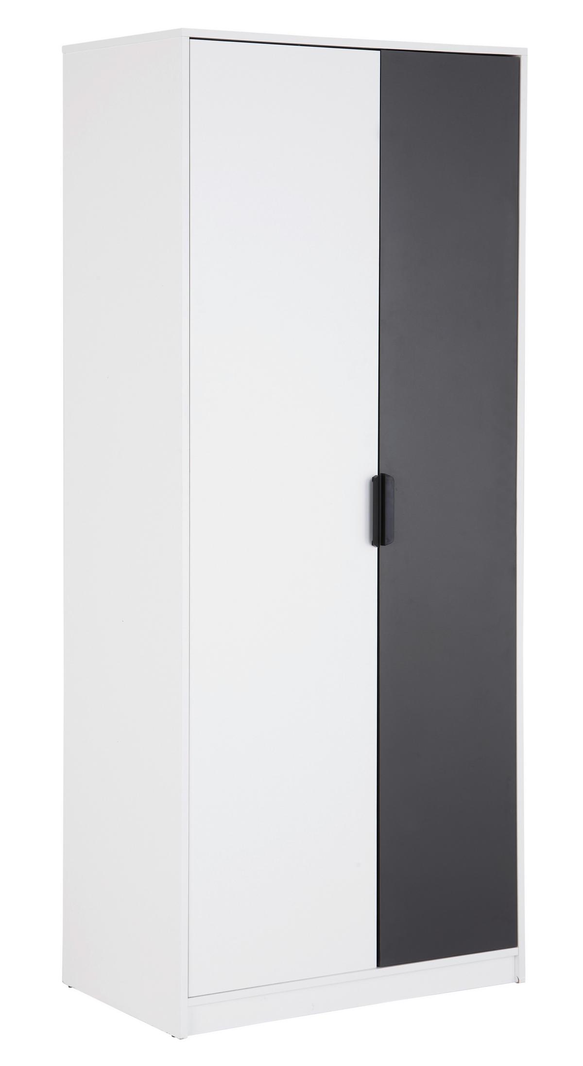 Pokoj pro mládež JUHA - bílá/antracitová, Moderní, kompozitní dřevo (281/200/52cm) - Based