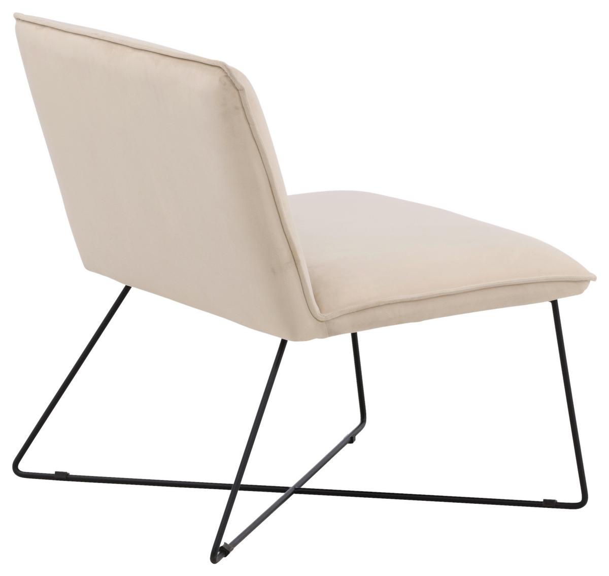Sessel X-Lounge - Beige/Schwarz, Design, Kunststoff/Textil (61,5/82,5/72cm) - Livetastic