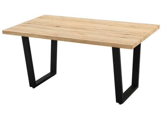 Jedálenský Stôl Rudi - farby dubu/čierna, Moderný, kov/drevo (160/75/90cm) Jedálenský Stôl Rudi - farby dubu/čierna, Moderný, kov/drevo (160/75/90cm)