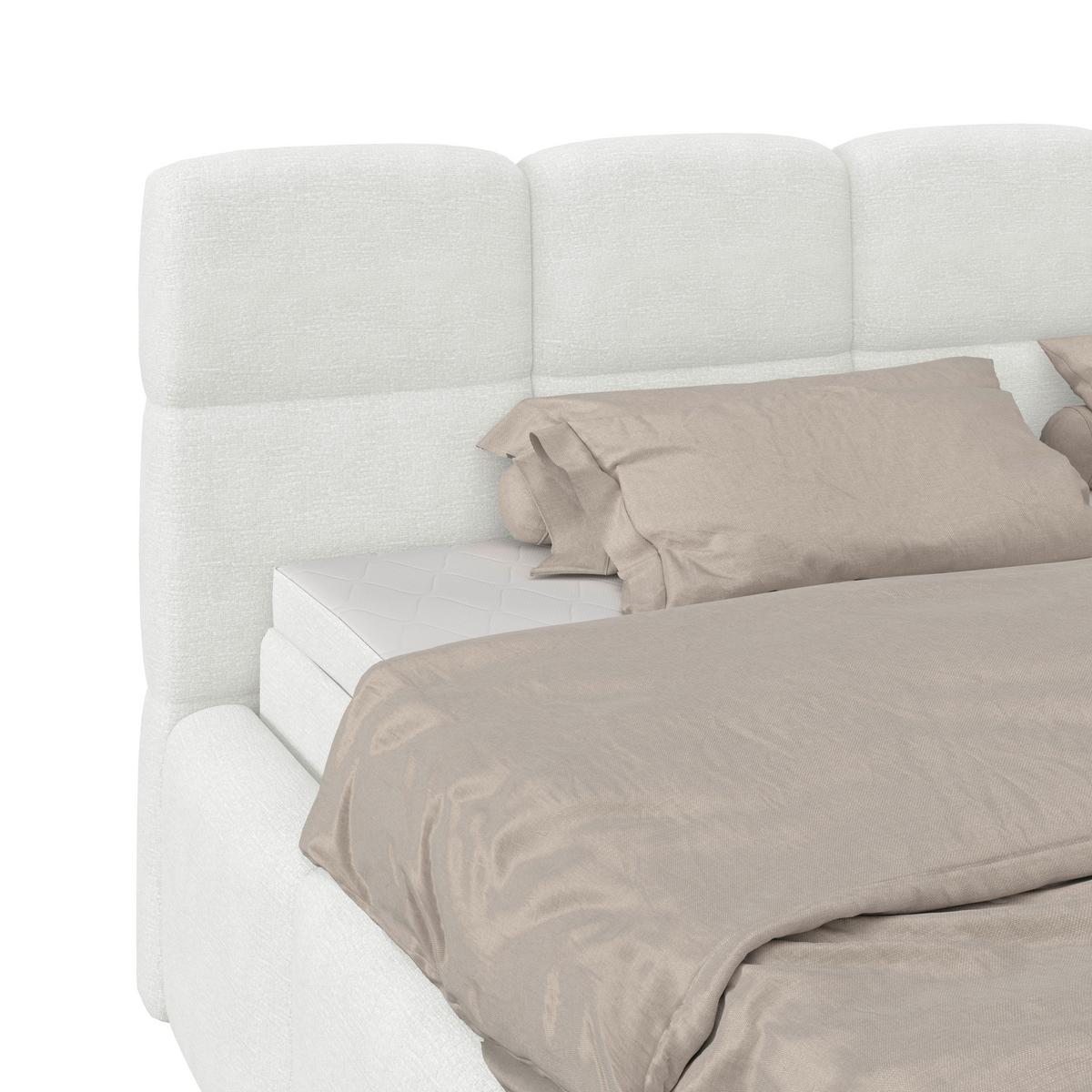 Polsterbett Noe Cremefarben 180x200 Cm - Creme/Schwarz, Trend, Textil/Metall (180/200cm)