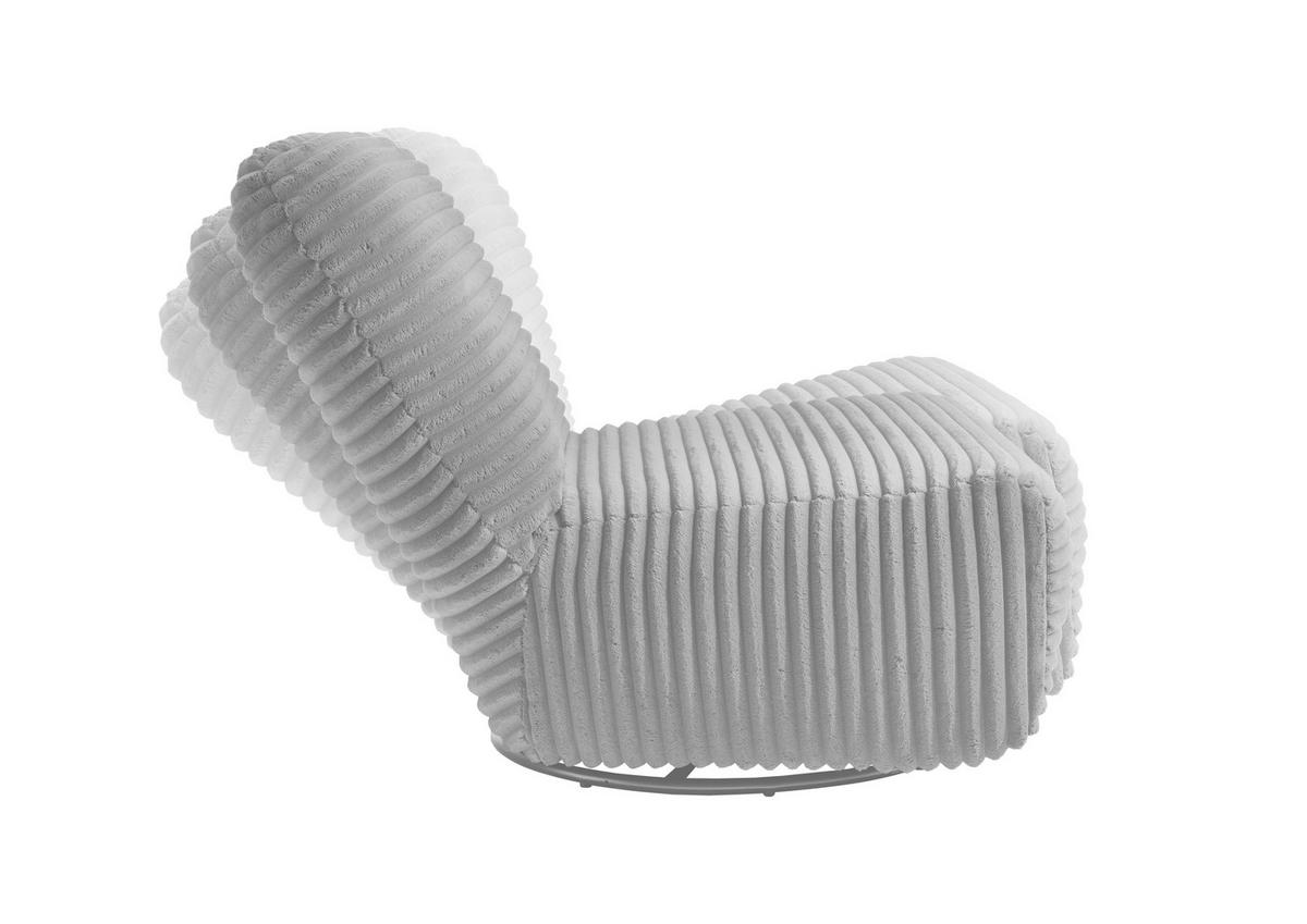 Xxl-sessel Cremallo Grau Wippfunktion, Drehbar, B: 95cm - Schwarz/Grau, Trend, Textil (95/77/94cm) - Livetastic