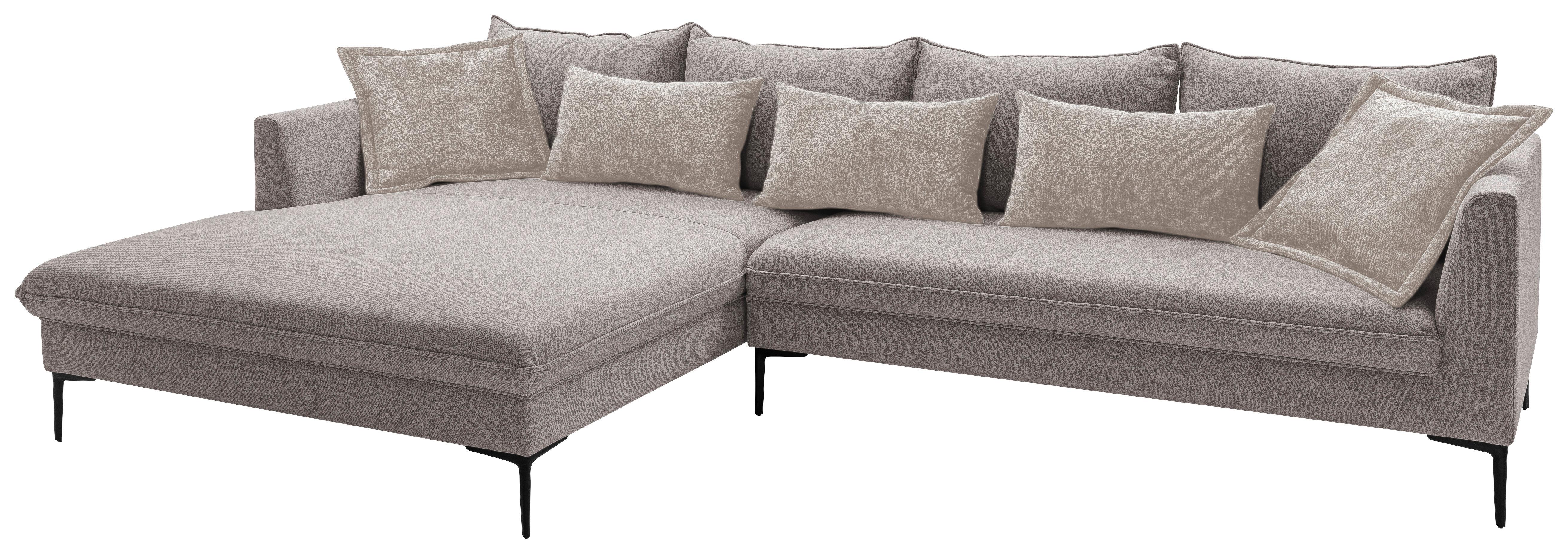 Ecksofa Piazza Taupe S: 187x321 cm - Taupe/Beige, Design, Textil (187/321cm) - Livetastic