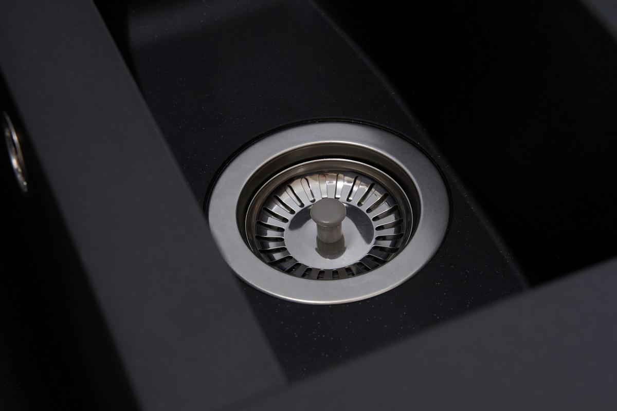 Spüle Respekta Denver Kunststein Bxt: 100x50 cm - Schwarz, Trend, Glas/Kunststoff (100/20/50cm) - Respekta