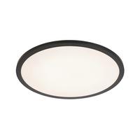 Led-deckenleuchte Sansa - Schwarz/Weiß, MODERN, Kunststoff/Metall (45/6,7cm) - Luca Bessoni