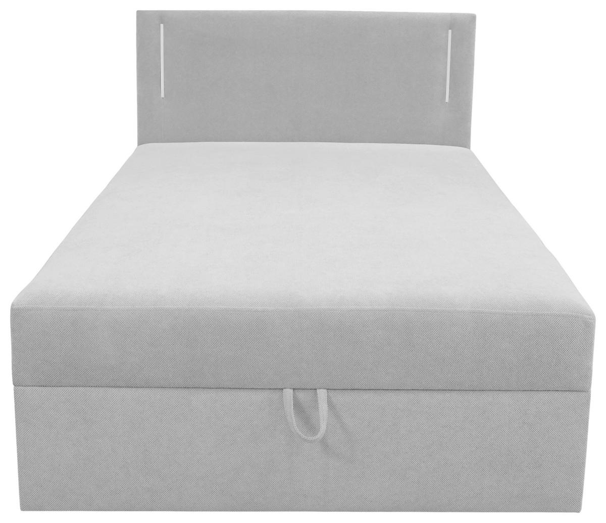 Boxbett Carlos 120 Grau B: 121 cm - Schwarz/Grau, Basics, Holzwerkstoff/Textil (121/110/210cm) - Livetastic