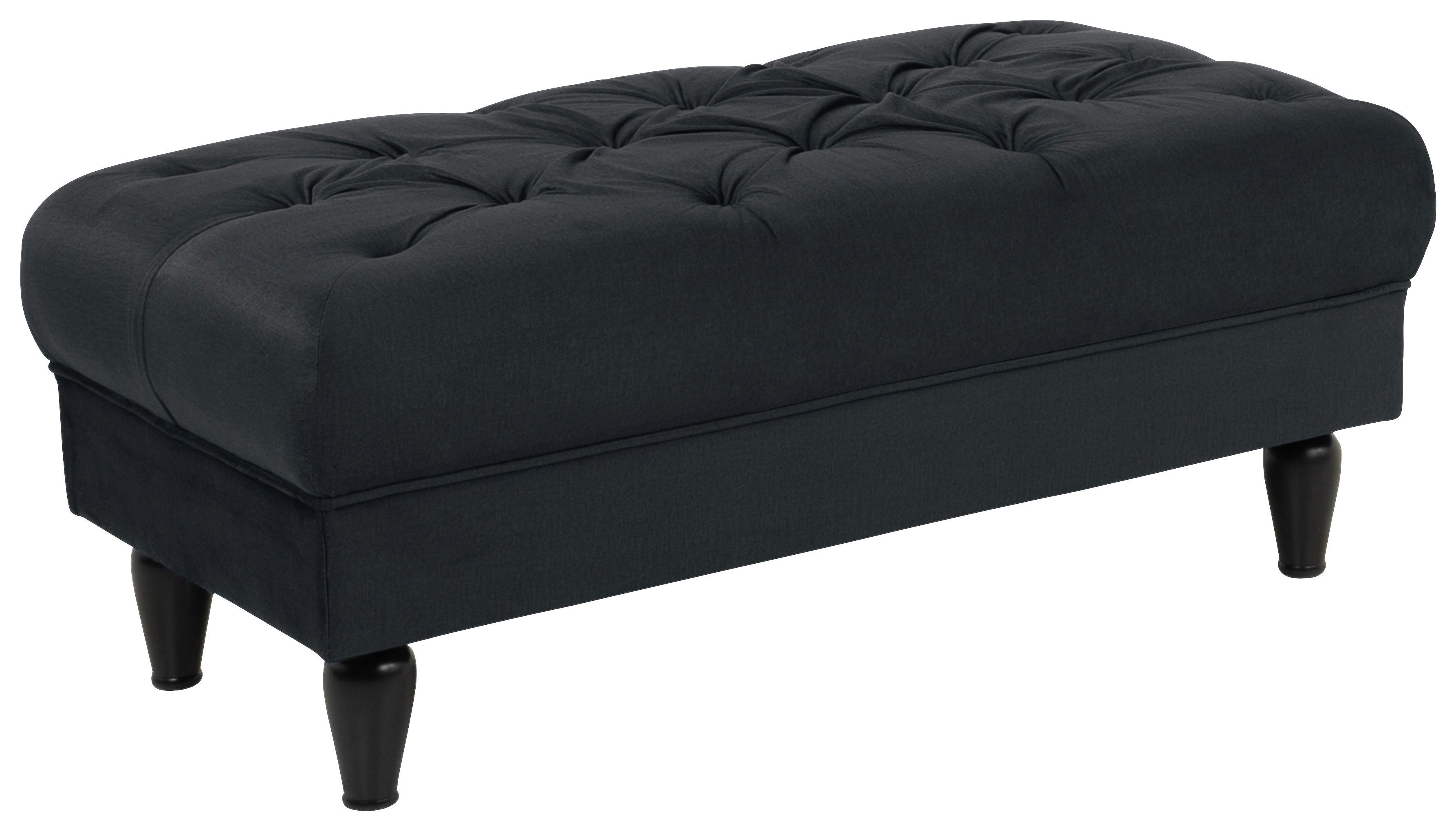 Hocker Cupido - Anthrazit/Schwarz, Design, Textil (110/44/56cm) - MID.YOU