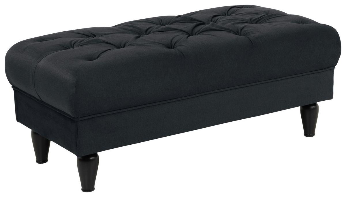 Hocker Cupido - Anthrazit/Schwarz, Design, Textil (110/44/56cm) - MID.YOU