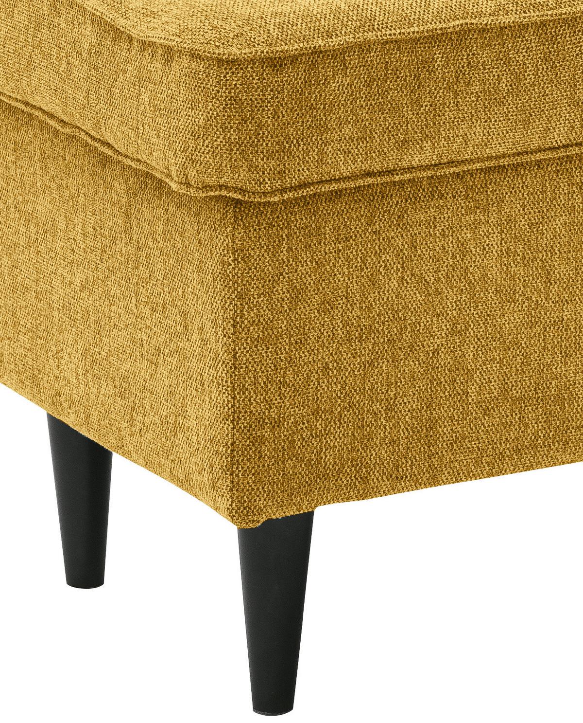 Hocker Oskar - Gelb/Schwarz, Basics, Holzwerkstoff/Textil (63/43/42cm) - MID.YOU