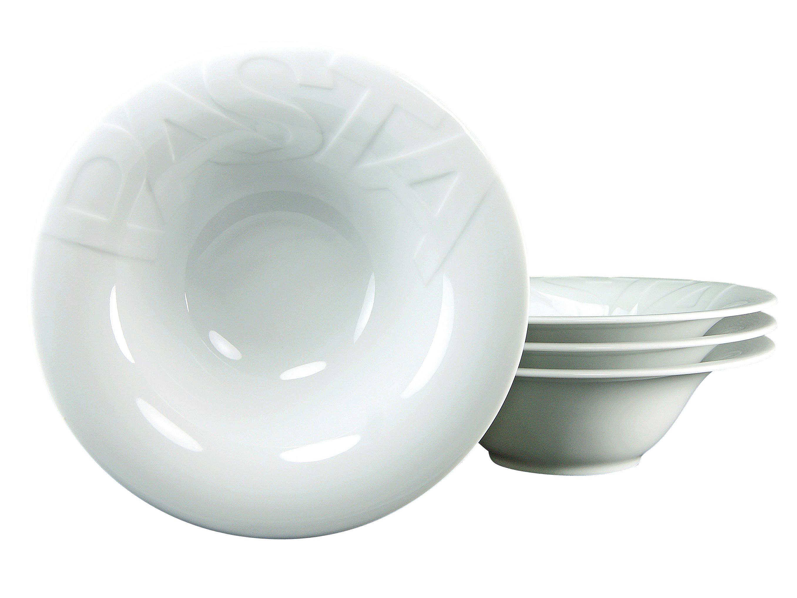 Sada talířů na těstoviny 4- dílna - bílá, keramika (27cm) - Creatable