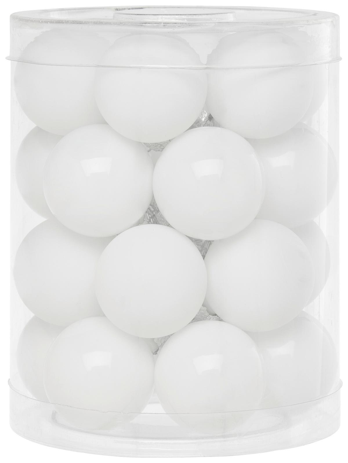 BAŇKA NA VÁNOČNÍ STROMEČEK ANNA I - bílá/černá, Basics, sklo (3cm) - Modern Living