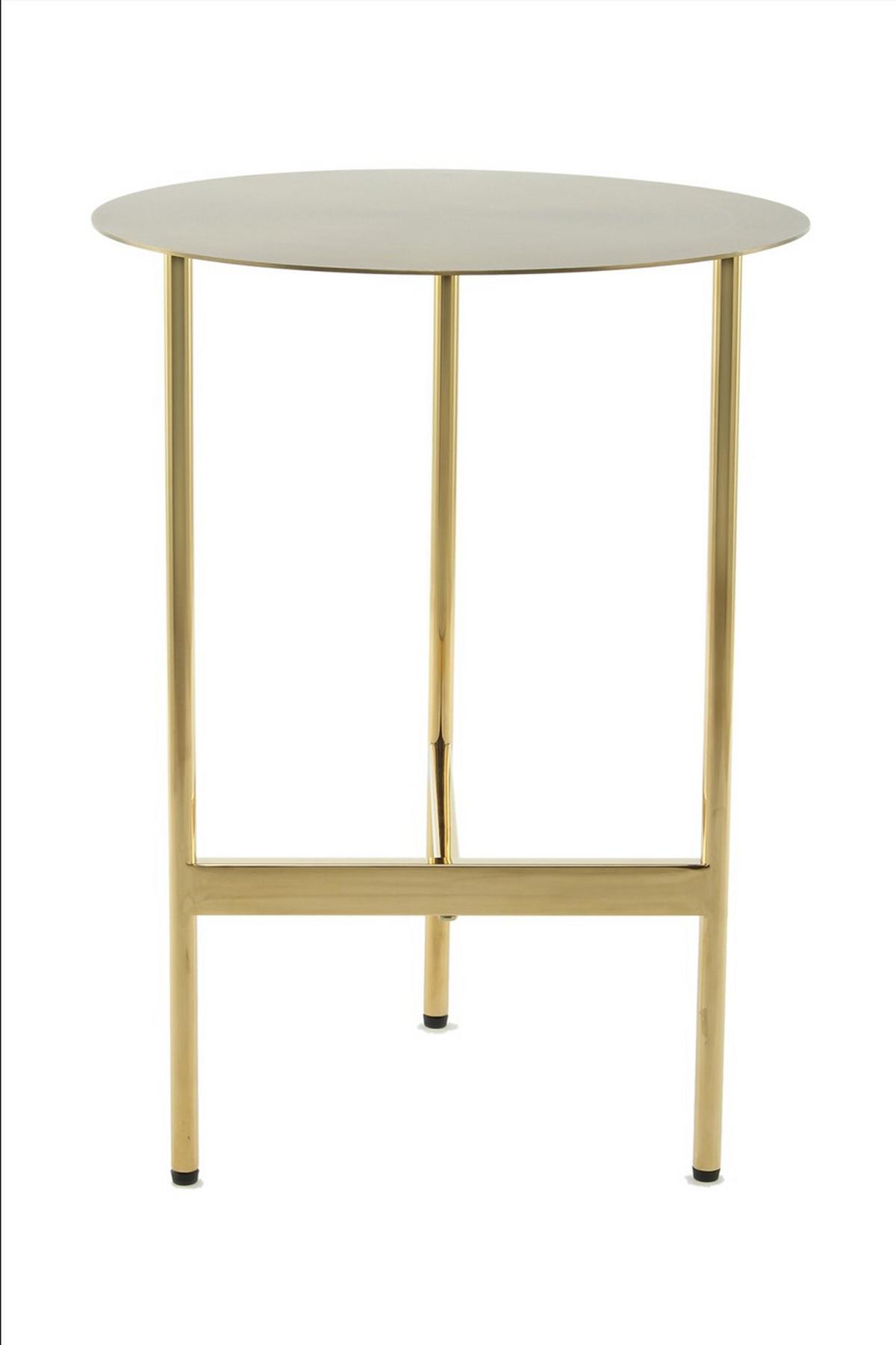 ODKLÁDACÍ STOLEK PERO 100 GOLD - barvy zlata, Design, kov (40/54/40cm) - Kayoom