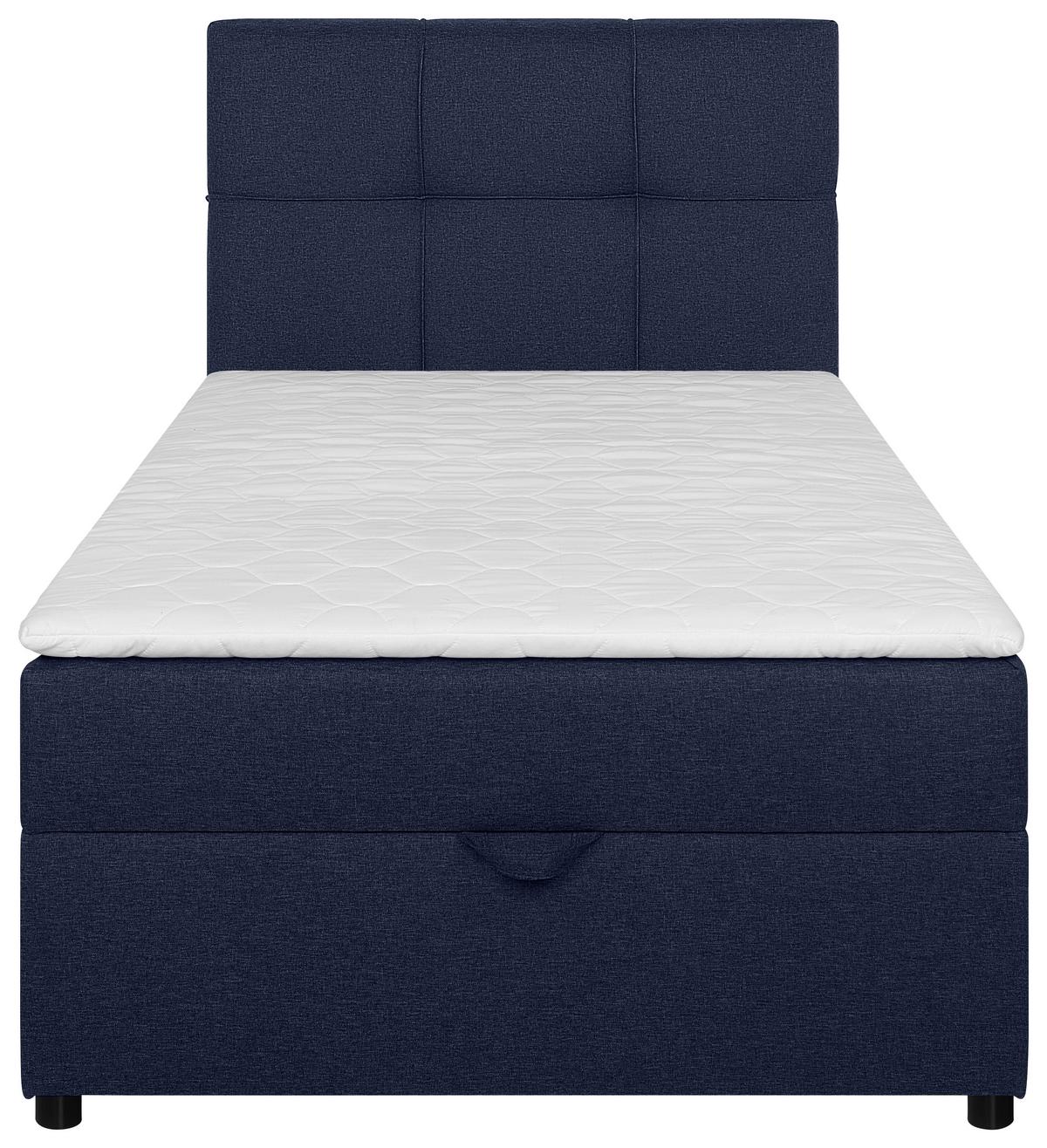 Boxbett Paros 100 100x200 Blau - Blau/Schwarz, MODERN, Holzwerkstoff/Textil (100/200cm) - MID.YOU