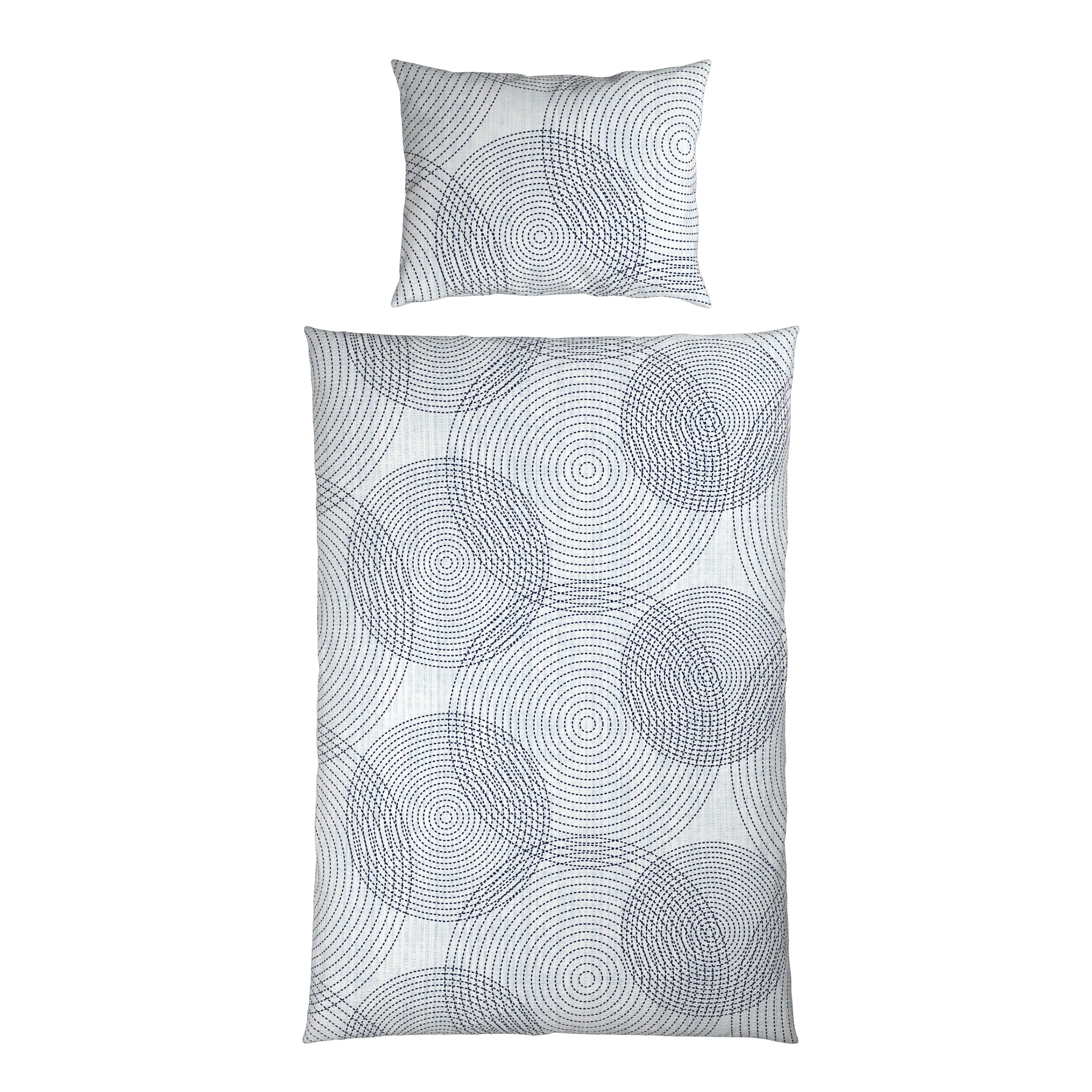 Bettwäsche Tilda - Blau/Schwarz, MODERN, Textil - Luca Bessoni