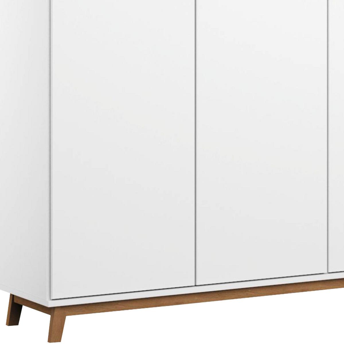 Drehtürenschrank 136 cm Carlsson Weiß - Weiß, Basics, Holzwerkstoff (136/203/53cm) - Rauch Möbel