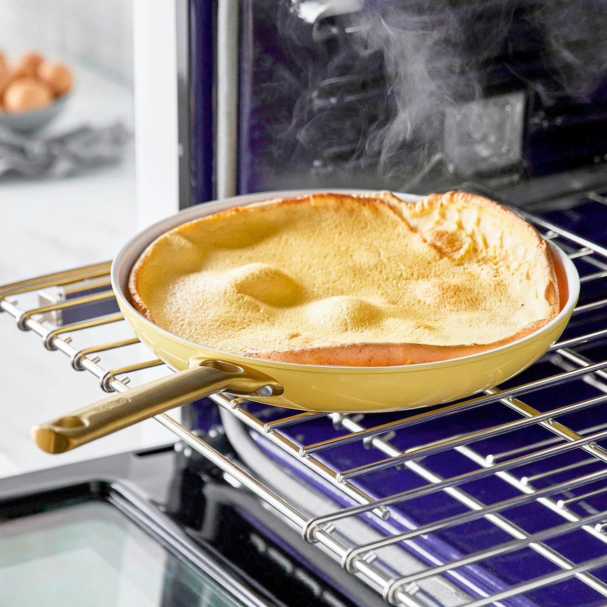 Pfannenset Padova Reserve Gelb/Weiß/Goldfarben D:20/26cm - Gelb/Goldfarben, Basics, Glas/Metall (20 & 26cm) - GreenPan