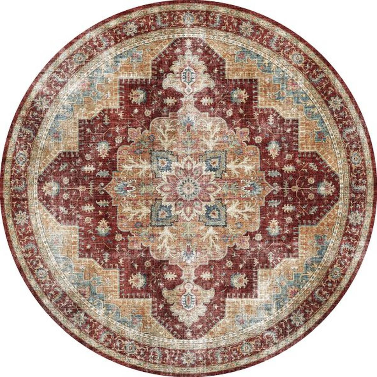 Orientalischer Webteppich Terracotta Lucinda Rund Ø133cm - Terracotta, Basics, Textil (133cm) - James Wood