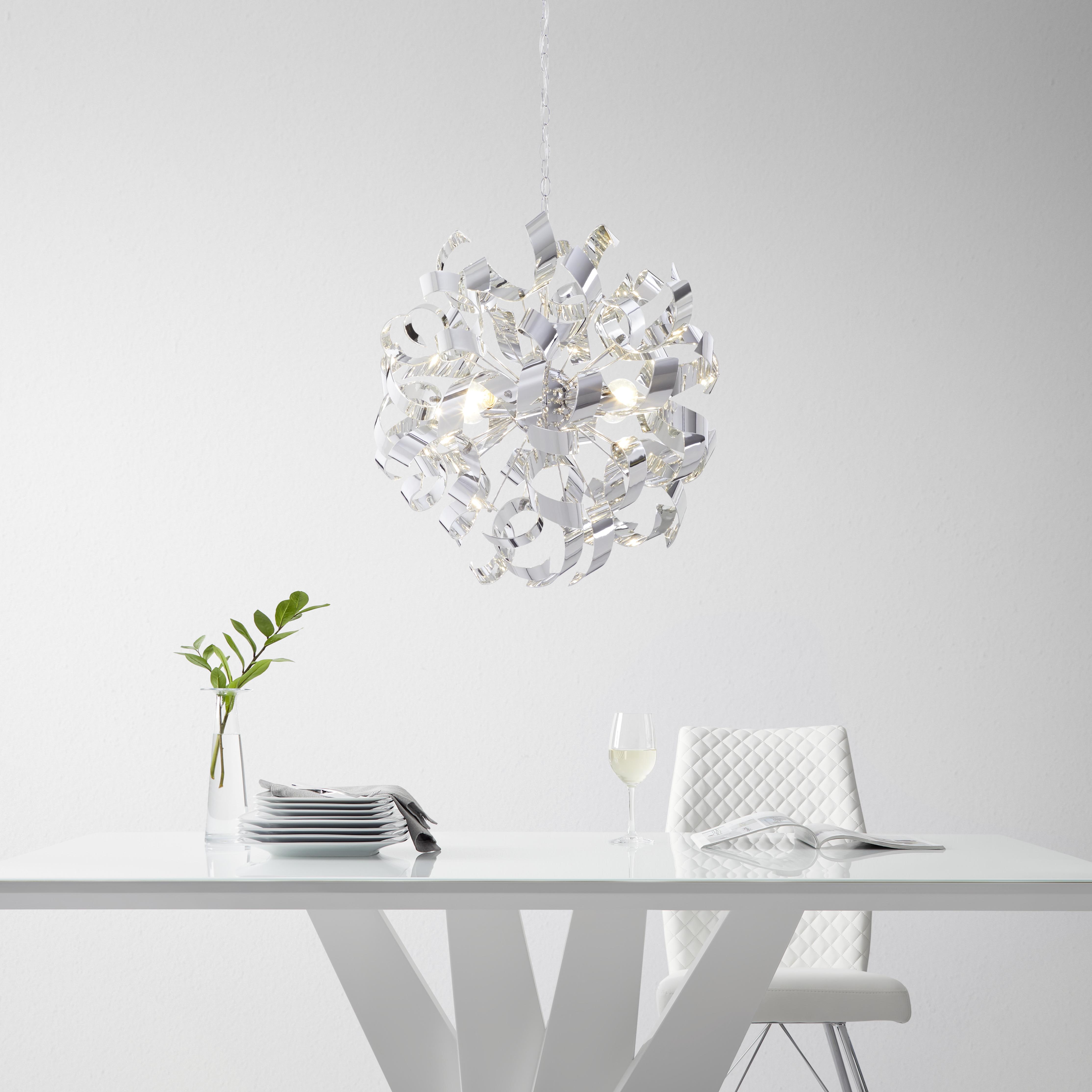 Závesná Lampa Nala1 Ø/v: 50/120cm, 25 Watt - Moderný, kov/plast (50cm) - Premium Living