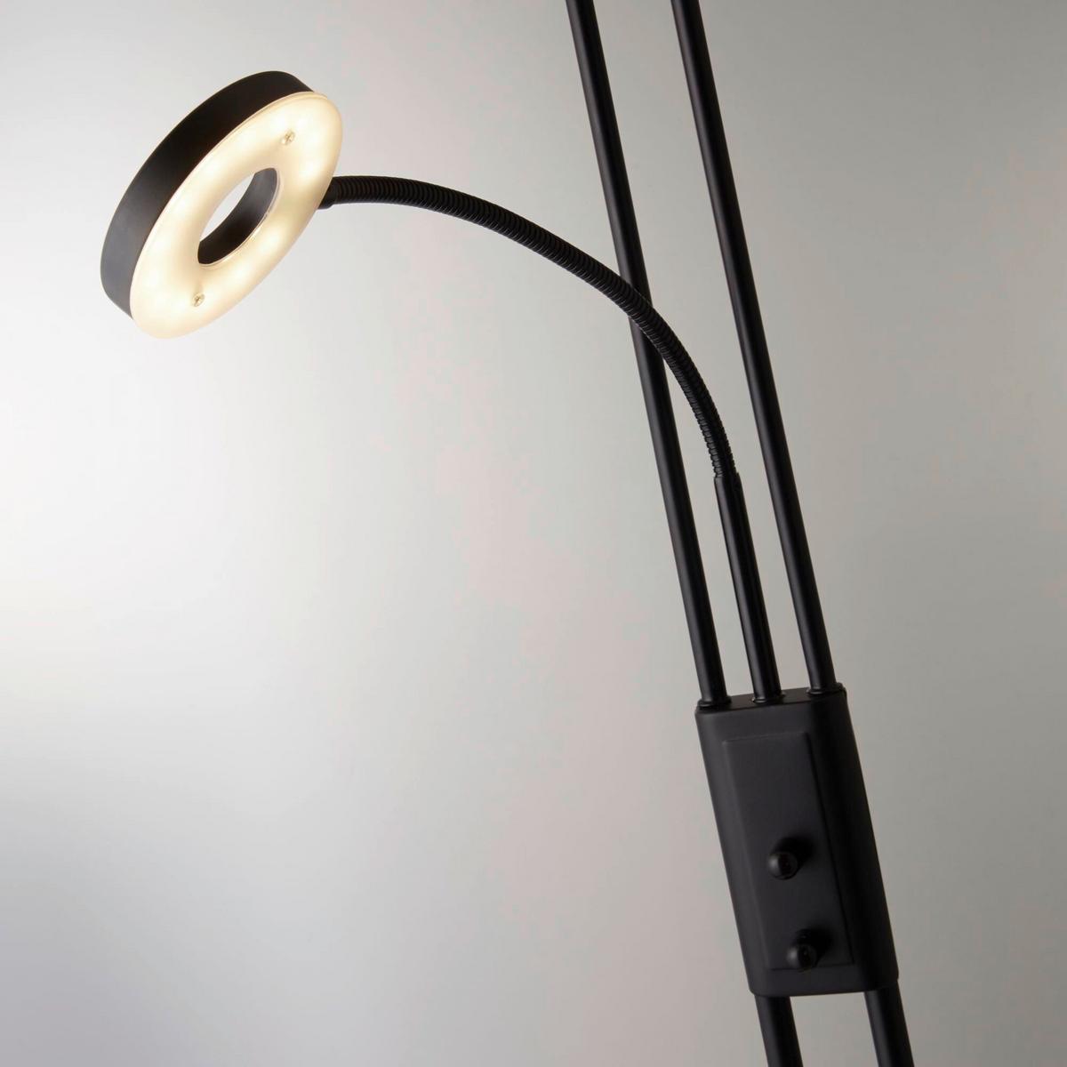 Led-deckenfluter Eu55601bk - Schwarz, Design, Kunststoff/Metall (28/180cm)