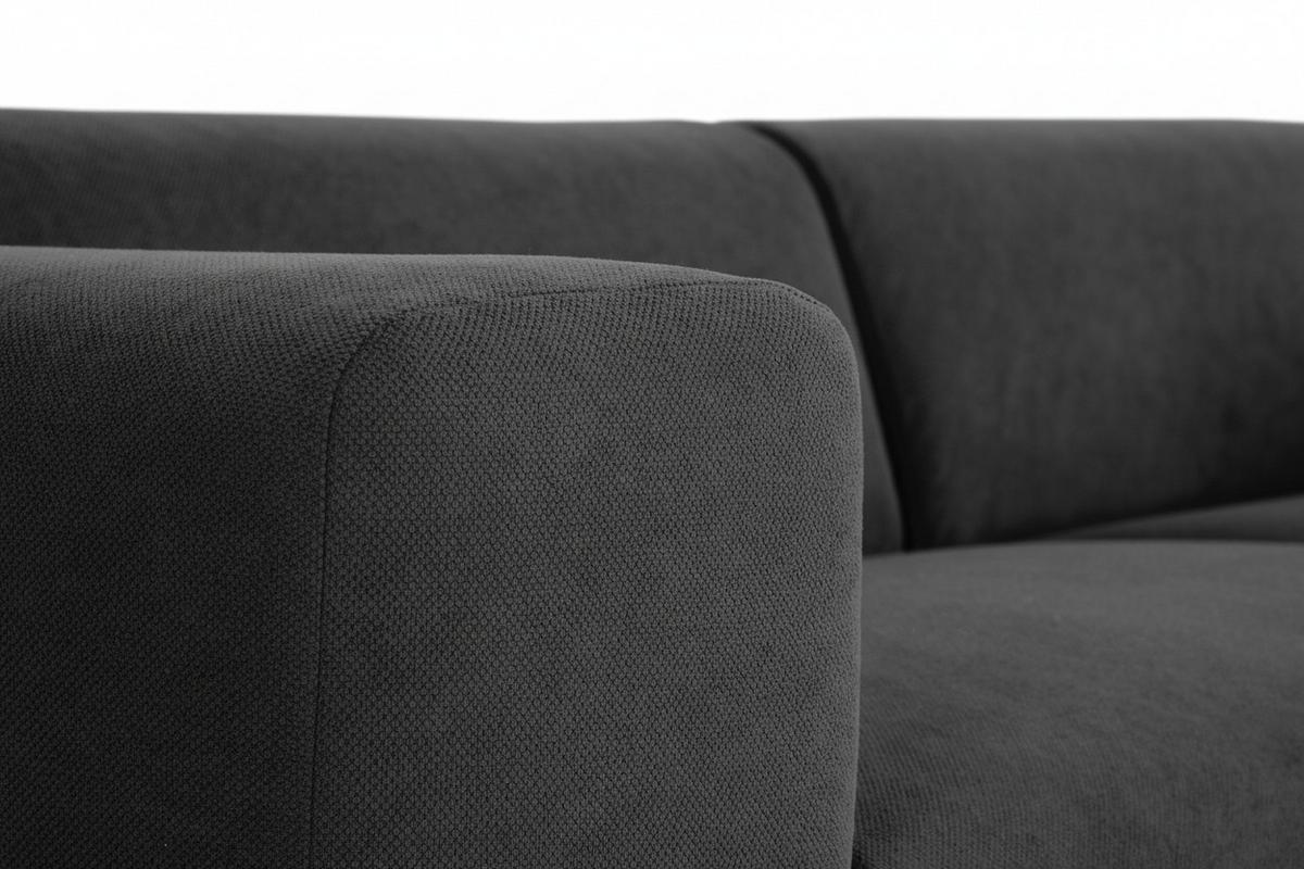 3-sitzer-sofa Manne Anthrazit B: 266 Cm - Anthrazit/Schwarz, Design, Textil (266/76/116cm) - MID.YOU