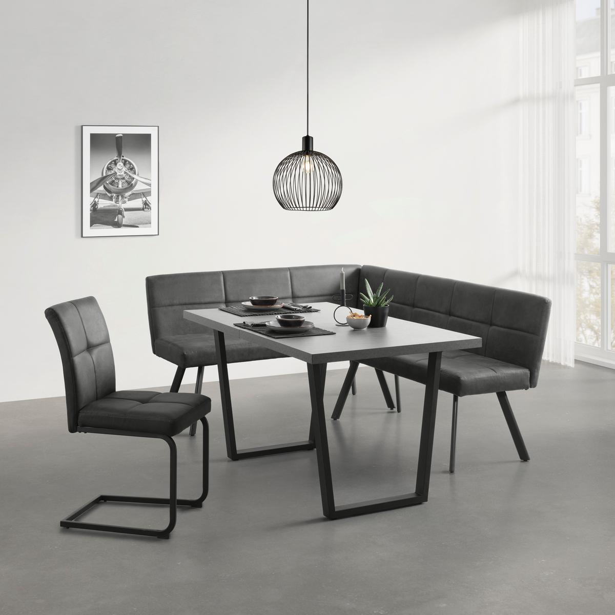 Houpací židle Cooper, COOPER - šedá/černá, Moderní, kov/textil (45/93/60cm) - Mömax