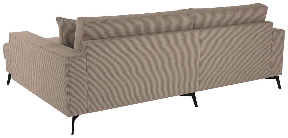 Ecksofa Ted Braun S: 228x174 Cm - Schwarz/Braun, Trend, Textil (228/174cm)