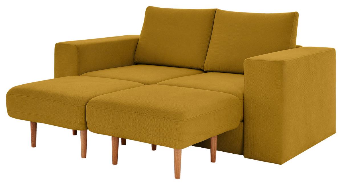 3-sitzer-sofa Looks V-1 - Eichefarben/Gelb, Design, Textil (212/96/107cm) - LOOKS by W.Joop