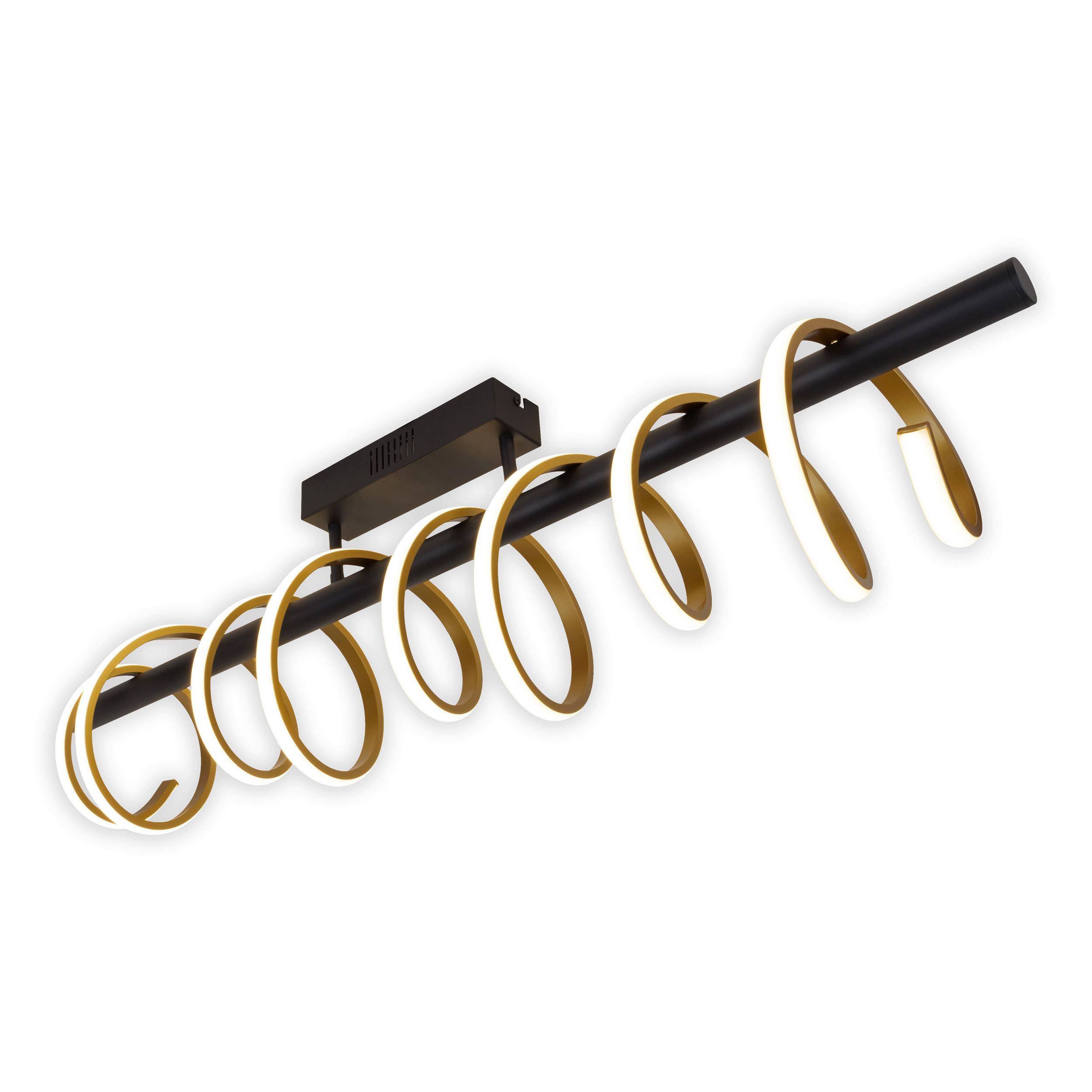 Led-deckenleuchte 1374358 - Schwarz, Design, Kunststoff/Metall (100/20/27cm) - Näve