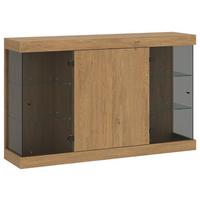 Sideboard Aretta Eichefarben B: 140 cm - Eichefarben, MODERN, Glas/Holzwerkstoff (140/91,6/41,8cm)