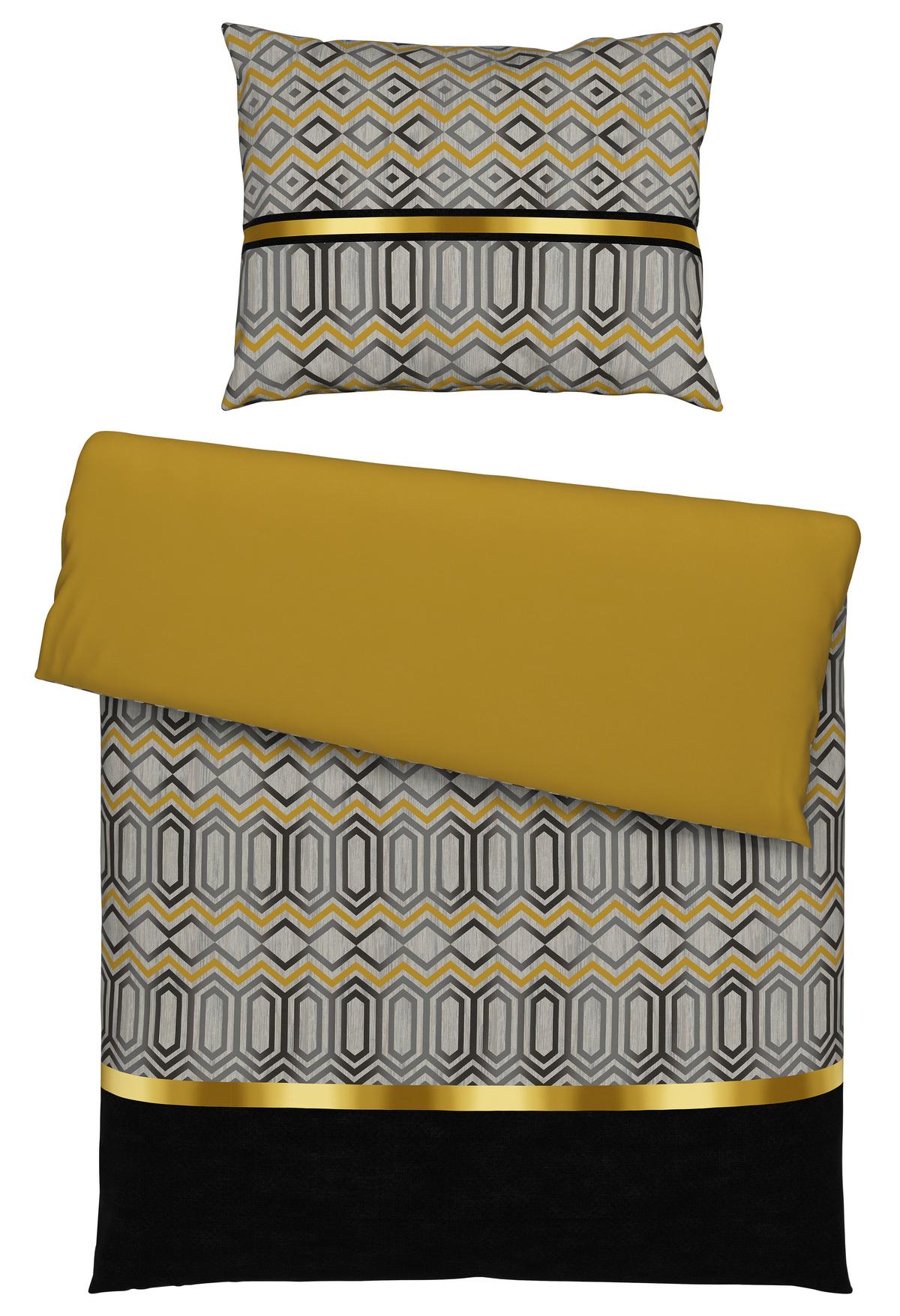 Ágyneműhuzat-garnitúra Elisa - színes/arany, Romantik / Landhaus, textil - James Wood