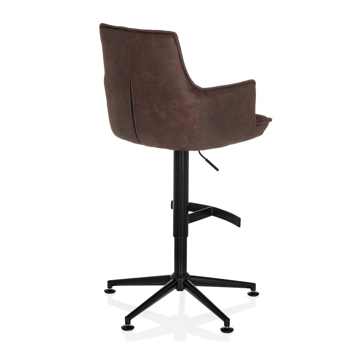 Barhocker Soalo Life High Braun B: 55 Cm - Schwarz/Braun, MODERN, Kunststoff/Textil (55/93/56cm) - MID.YOU