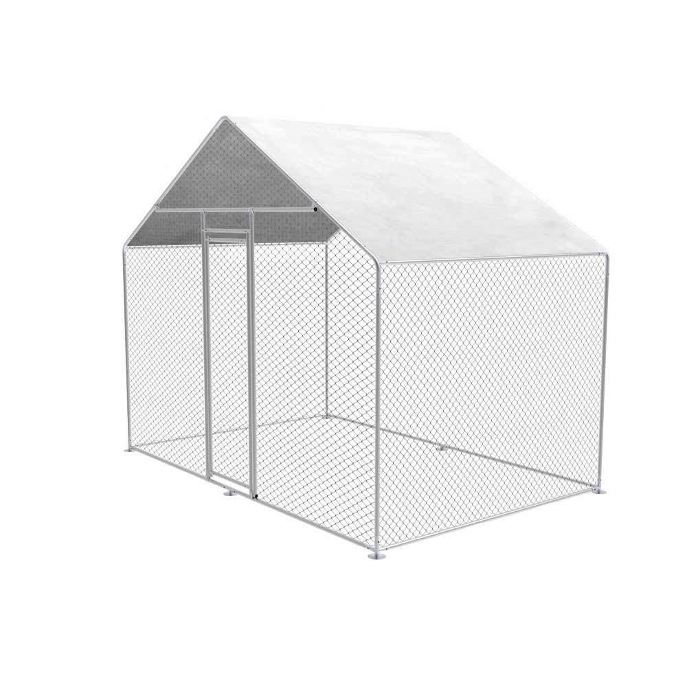 Heimtiergehege Zi-cr322 200x250x300 Cm Verzinkte Rohre - Grau, Basics, Metall (200/250/300cm) - Zipper