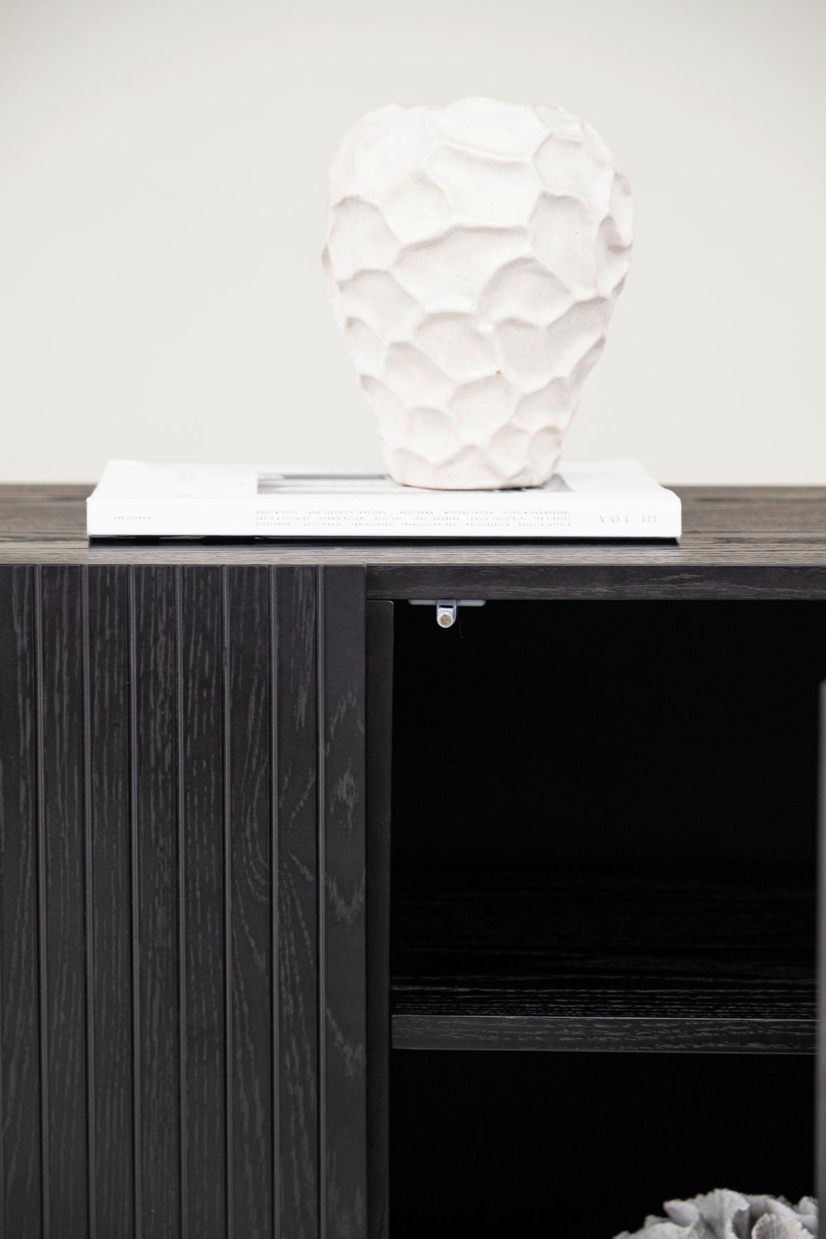 Sideboard Björkön - Schwarz, Design, Holzwerkstoff/Metall (150/75/42cm) - Livetastic
