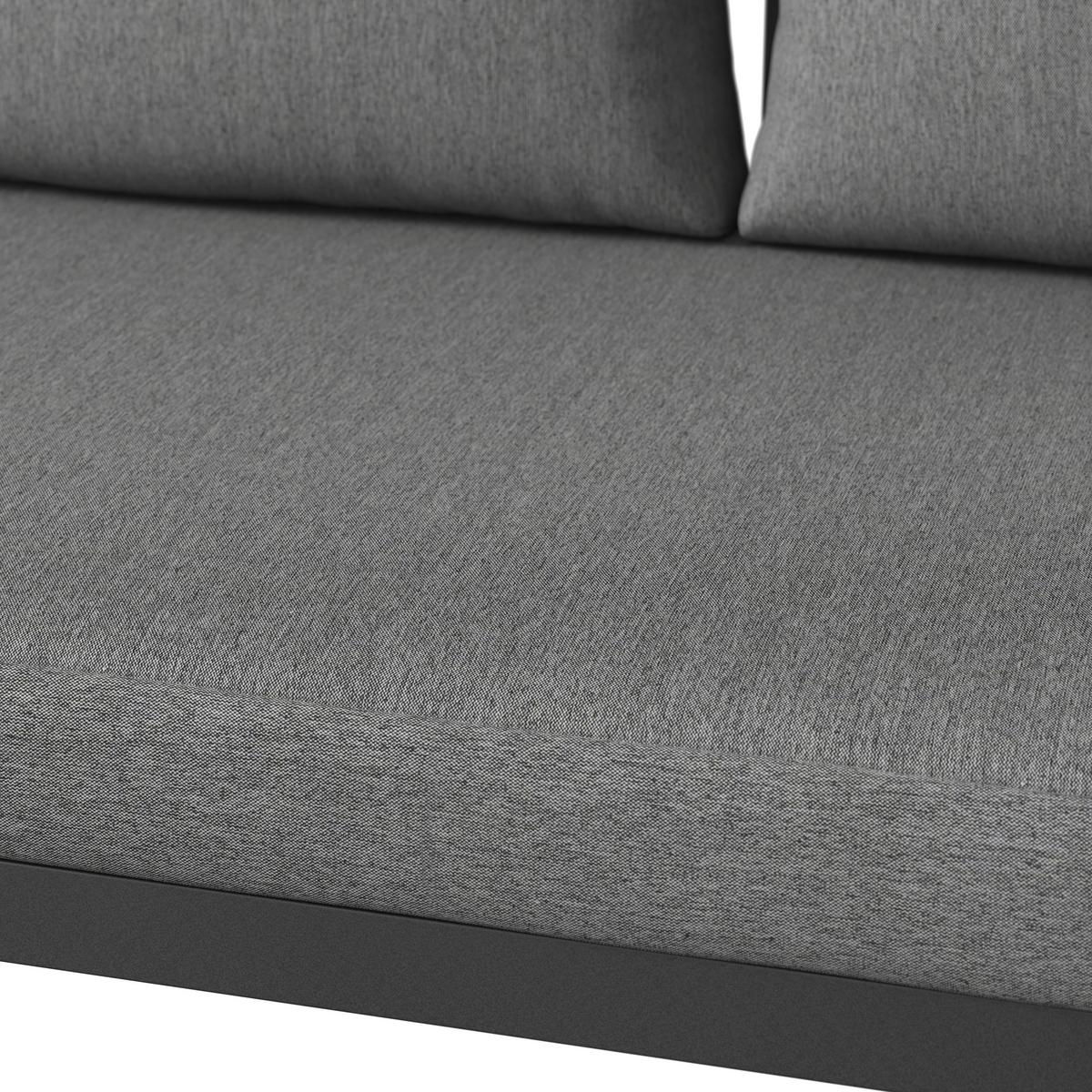 Loungegarnitur Salvador - Dunkelgrau/Grau, MODERN, Holzwerkstoff/Textil (165/72/68cm) - Beldano