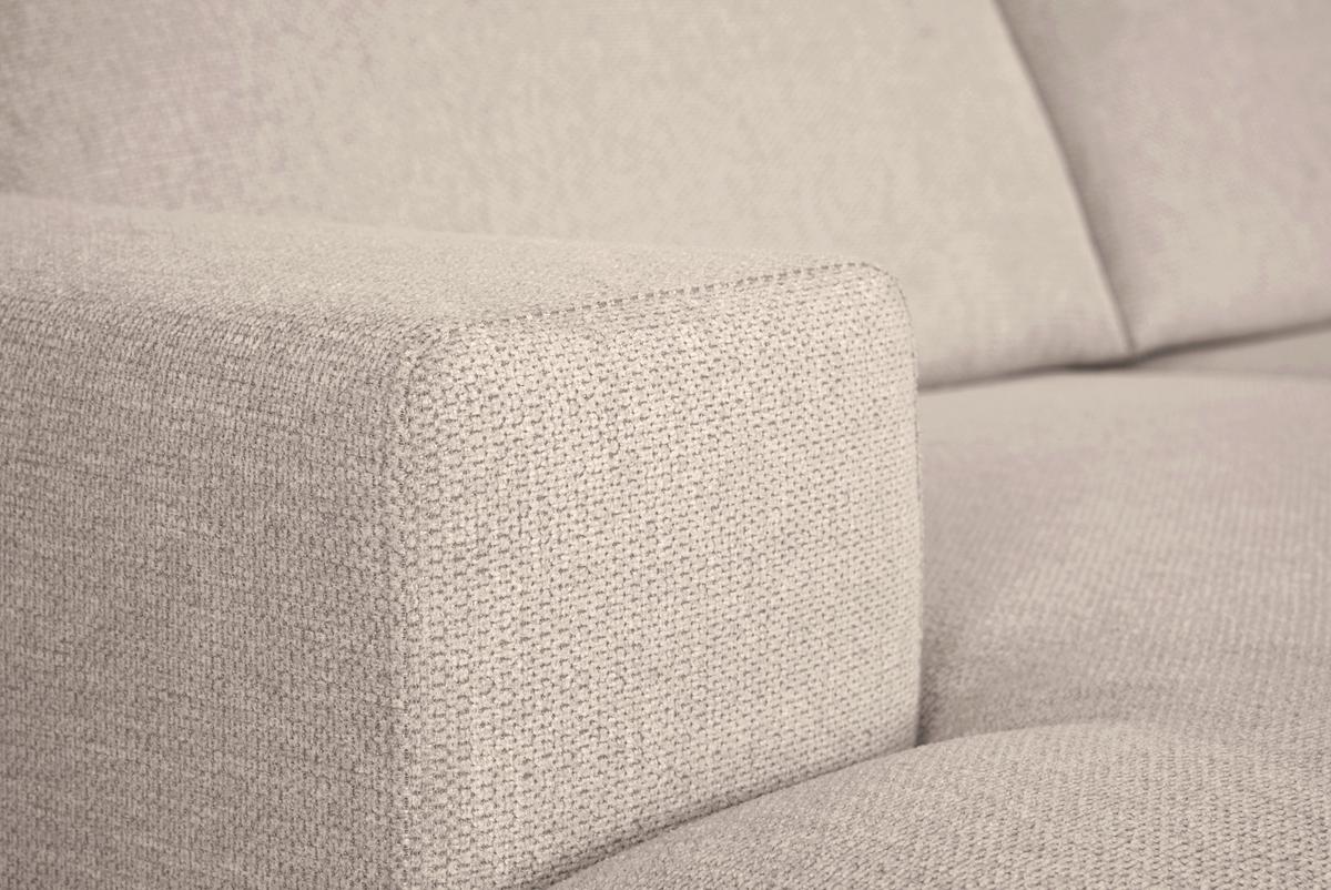 Ecksofa Frans Beige S: 204 cm - Beige/Schwarz, Design, Textil (204/293cm) - MID.YOU