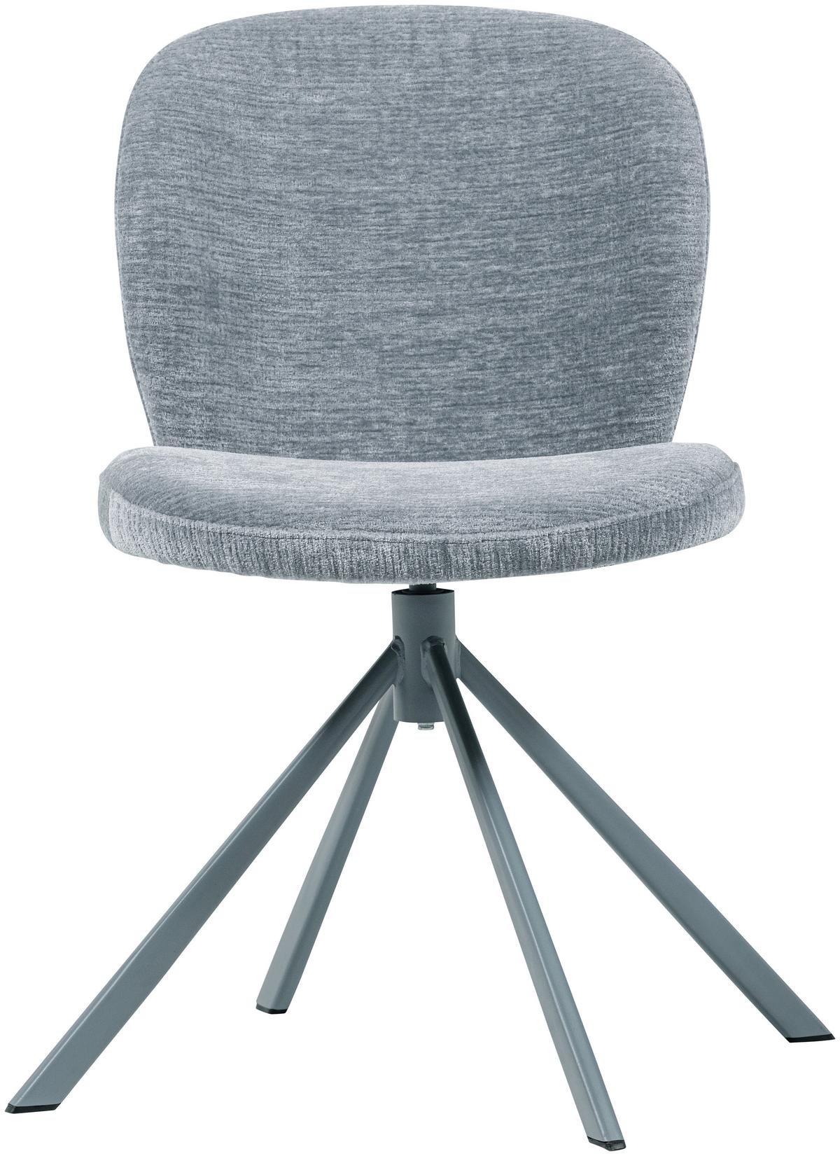 STUHL-SET Femke Blau B: 58cm - Blau, MODERN, Textil/Metall (58/80/65cm) - Livetastic