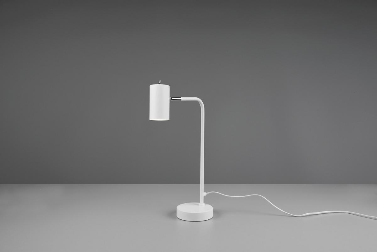 Tischlampe Marley Weiß mit Kippschalter - Weiß, Basics, Metall (45/12/25cm) - Trio Leuchten