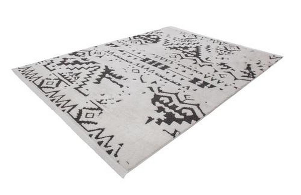 Hochflorteppich Schwarz/Weiß Agadir 200x290 cm - Schwarz/Weiß, LIFESTYLE, Textil (200/290cm) - Kayoom