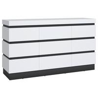 Sideboard Campania Anthrazit, Weiß B: 160,8 Cm - Anthrazit/Weiß, Trend, Holzwerkstoff (160,8/92,5/45cm)