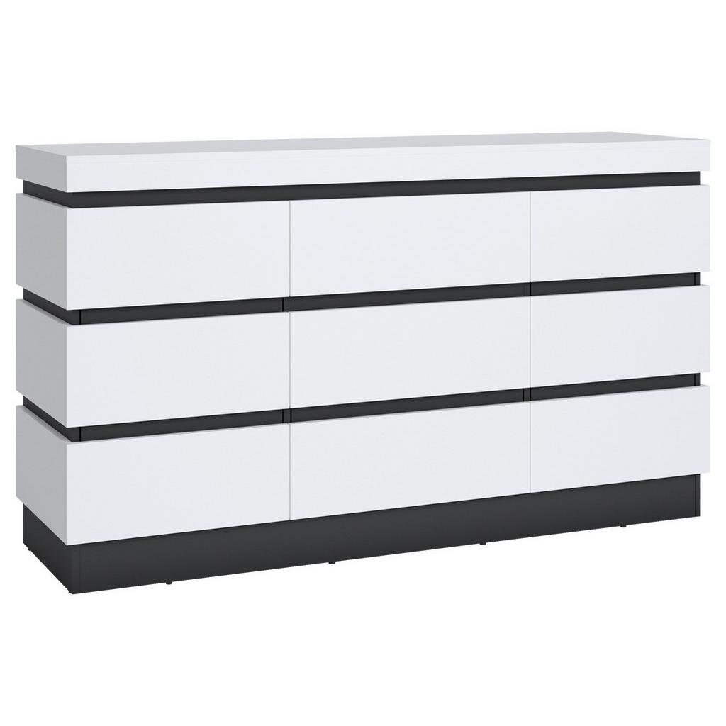 Sideboard Campania Anthrazit, Weiß B: 160,8 Cm