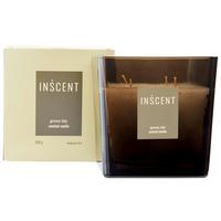 Svíčka ve skle Green Lily, 70h. - bílá/čiré, Design, sklo (12/12/12cm) - Inscent