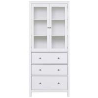 Vitrine Chilly Home - Weiß, Design, Glas/Holz (82/197/40cm) - Livetastic