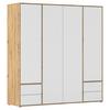 Drehtürenschrank Nabila Weiß Eiche Artisan Dek. - Weiß/Eiche Artisan, MODERN, Holzwerkstoff (187/194/53cm) - Rauch Möbel