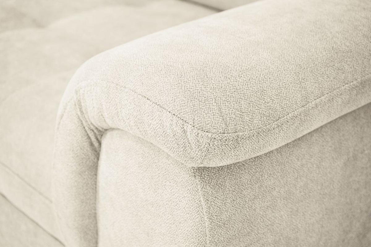 Rohová sedačka FALCO, ľavá, krémová ženilka,2x op.hlavy - čierna/krémová, Konventionell, drevo/kompozitné drevo (183/251cm) - Ondega